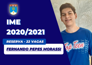 Aluno Darwin aprovado no Vestibular IME 2020/2021