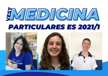 Medicina Particulares ES 2021/1: alunos Darwin conquistam os 3 primeiros lugares