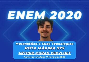 Aluno Darwin conquista nota máxima em Matemática no #Enem2020