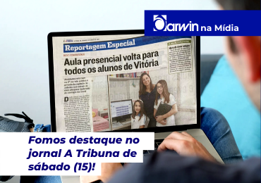 Darwin da mídia: jornal A Tribuna de sábado, dia 15