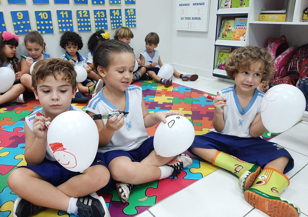 Infantil IV aprende a trabalhar as emoções com o Balão dos Sentimentos